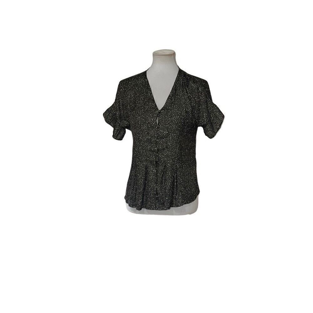 Anthropologie | Anthro Dolan Size XS Mitzi Button-Front Blouse Olive Green